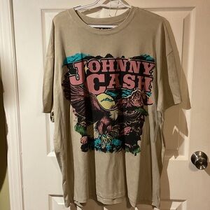 NWT Johnny Cash Graphic Tee in Beige